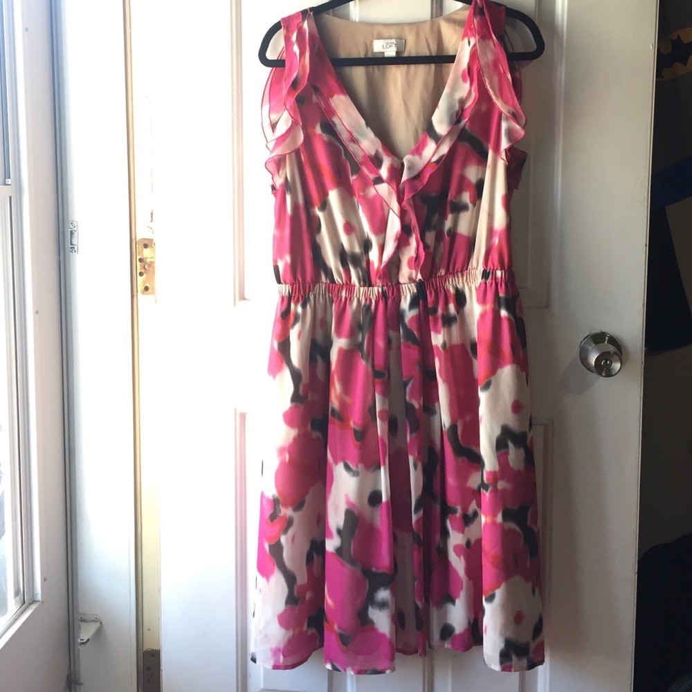 Ann Taylor LOFT Pink Dress Size 12
